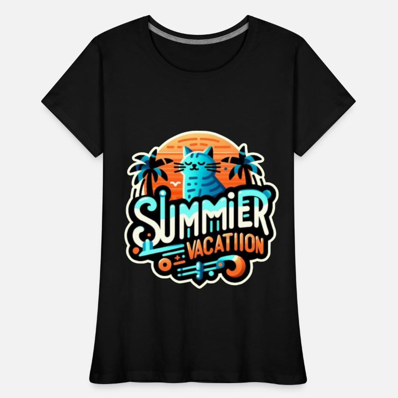 The cat enjoys the summer vacation