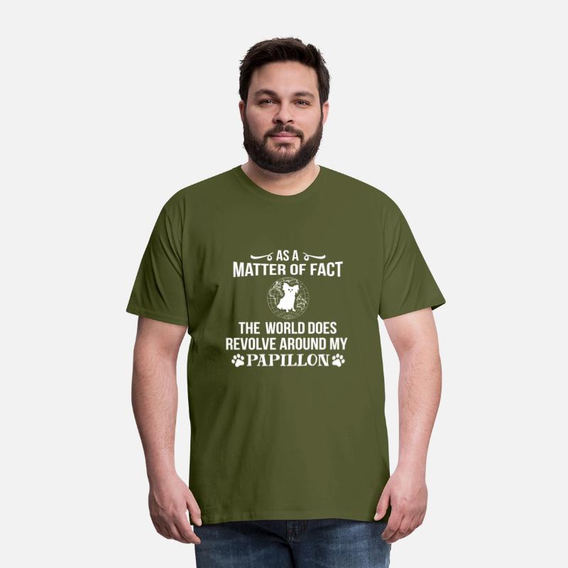 The World Revolves Around My Papillon Cool Gift