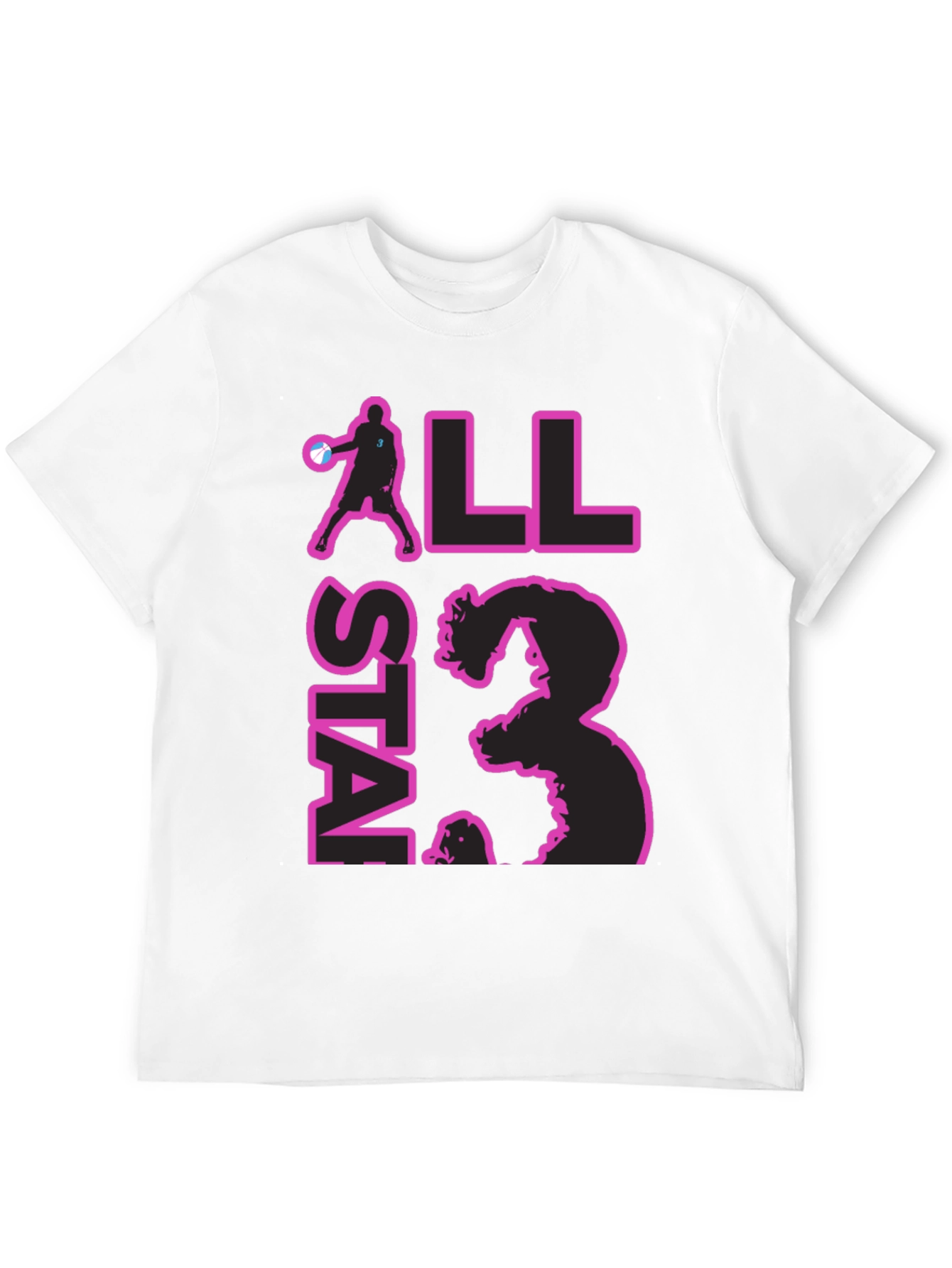 All Star Black T-Shirt with Graphic Print