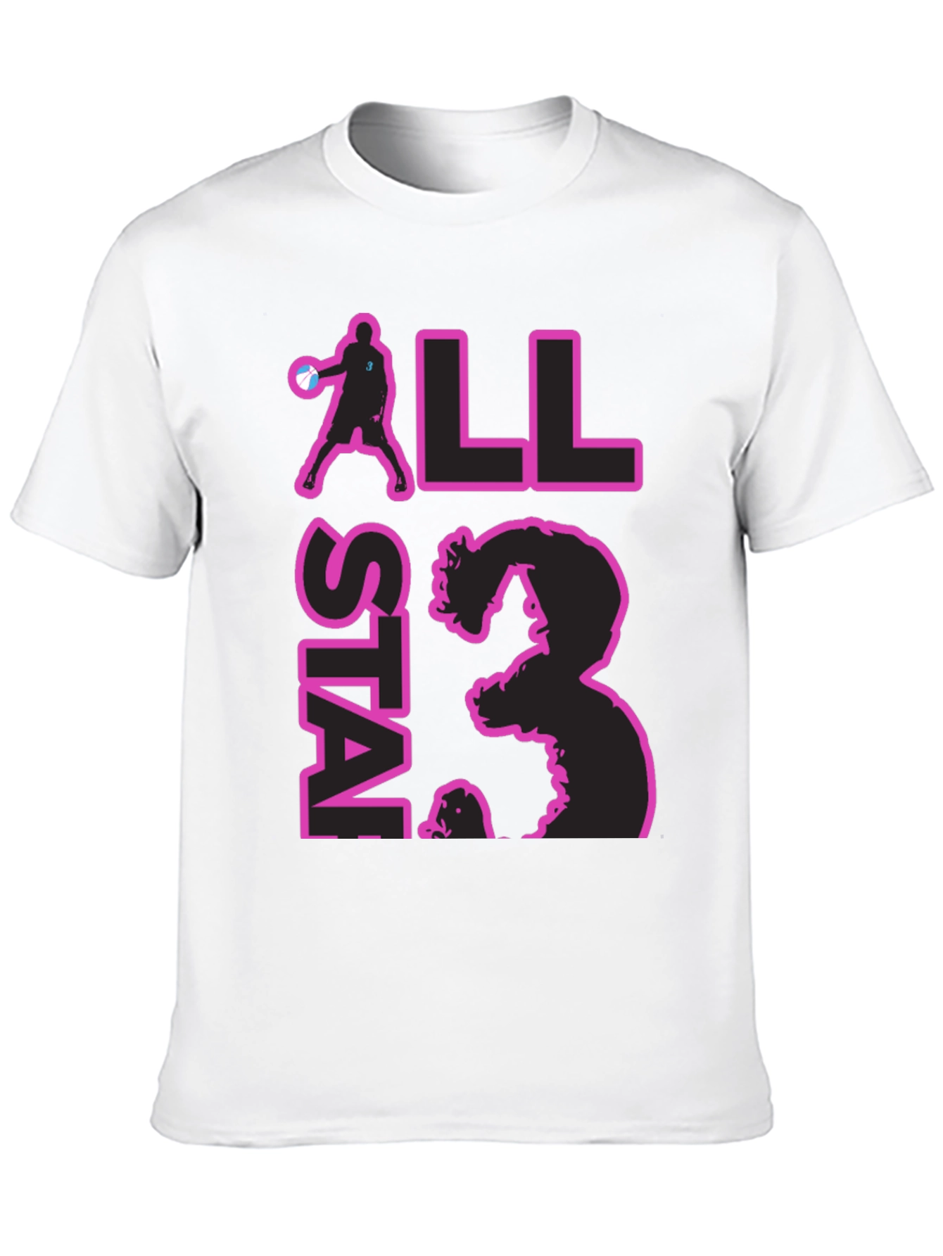 All Star Black T-Shirt with Graphic Print