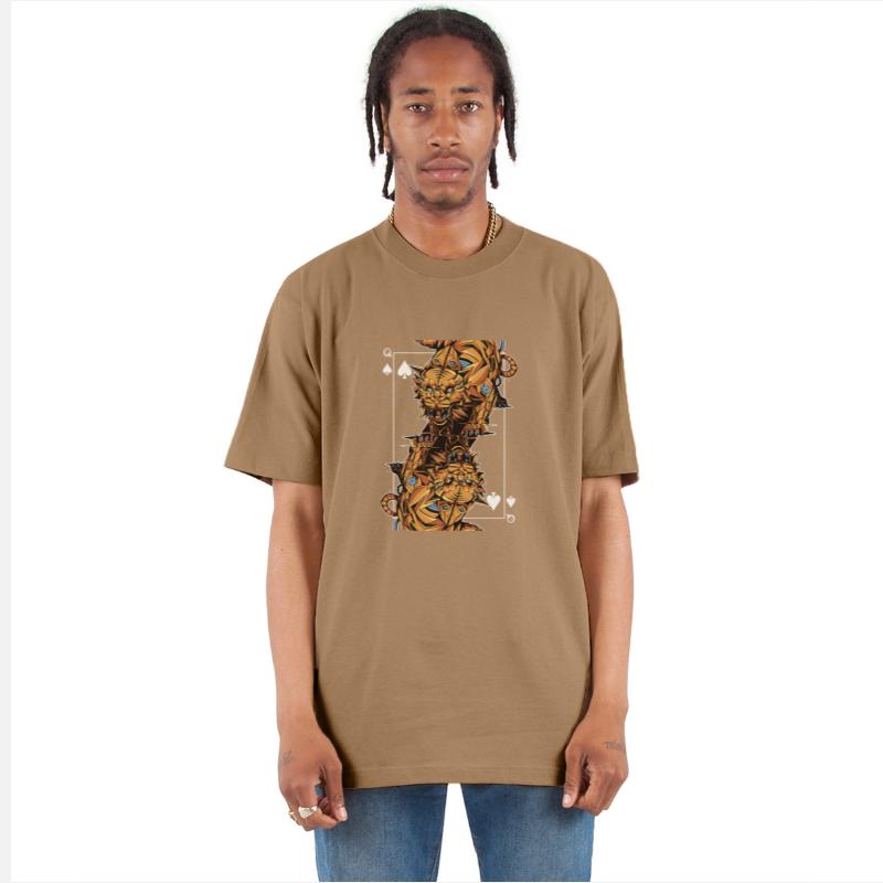 Tiger Steampunk Card Game Queen of Spades Poker