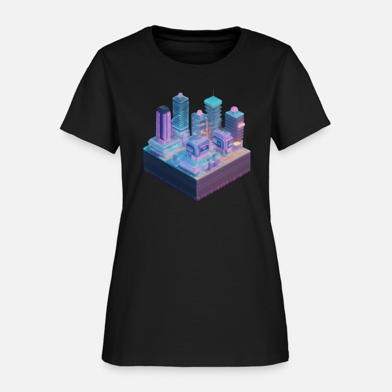 Tiny Future City - Isometric Vapor Wave