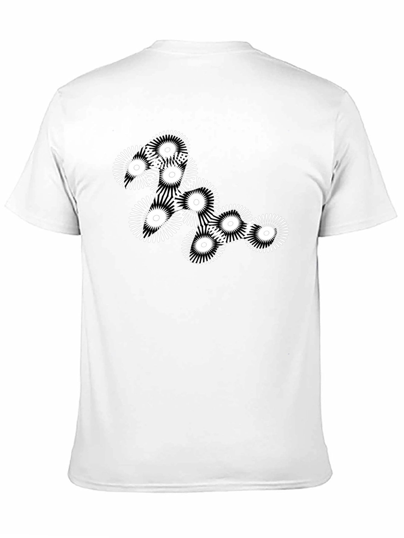 Abstract Floral Graphic Black T-Shirt