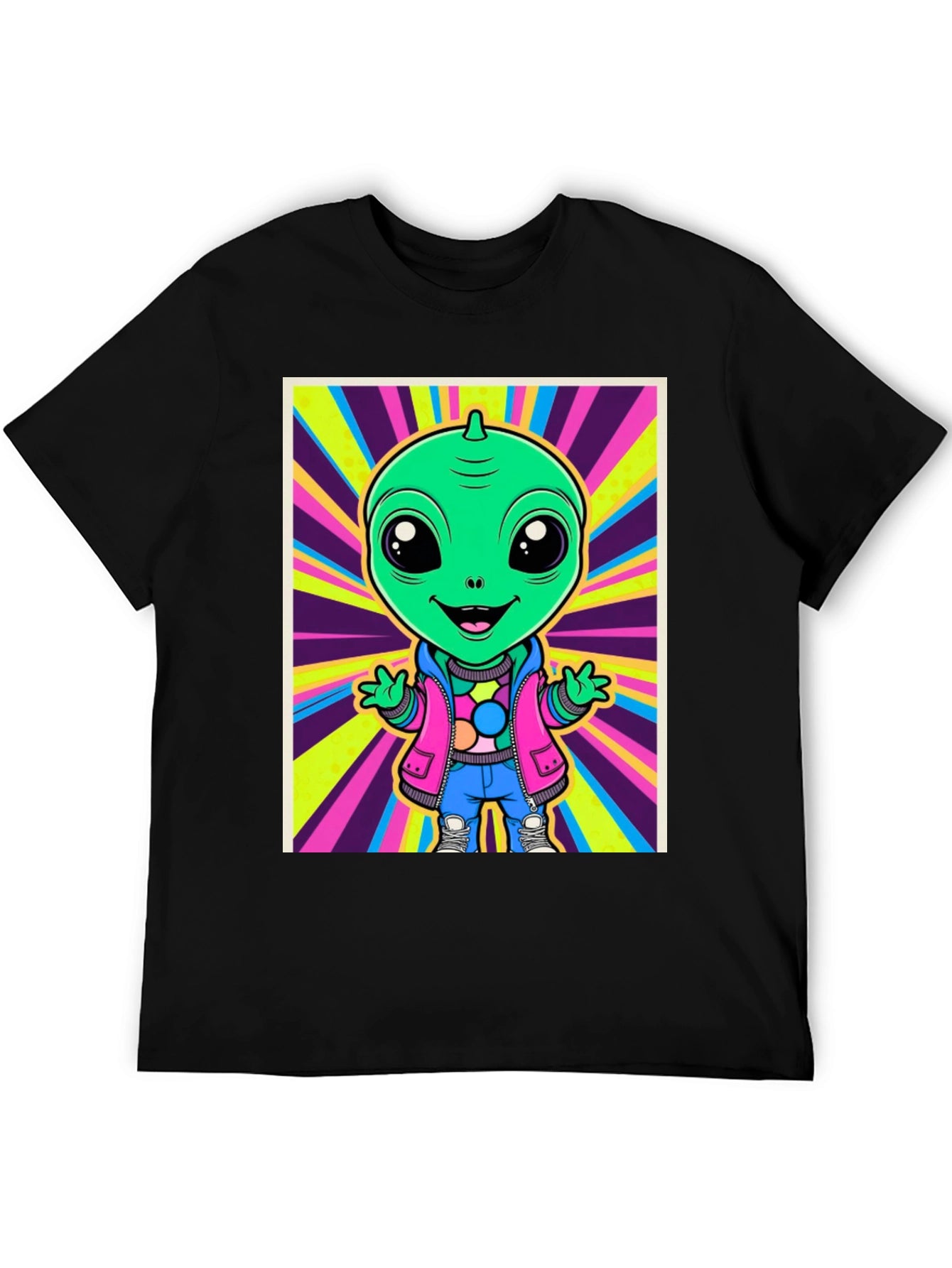 Alien Cartoon Graphic Tee
