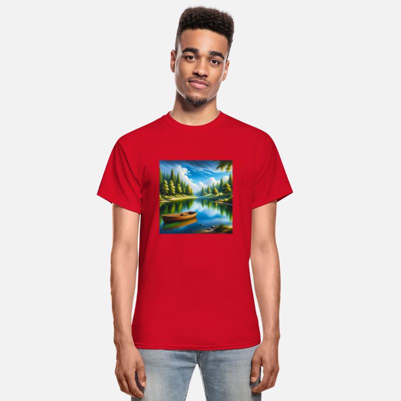 Tranquil Nature Embrace Serene Lake and Lush