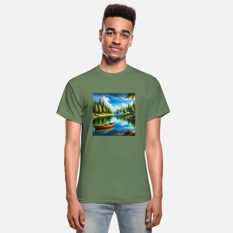 Tranquil Nature Embrace Serene Lake and Lush