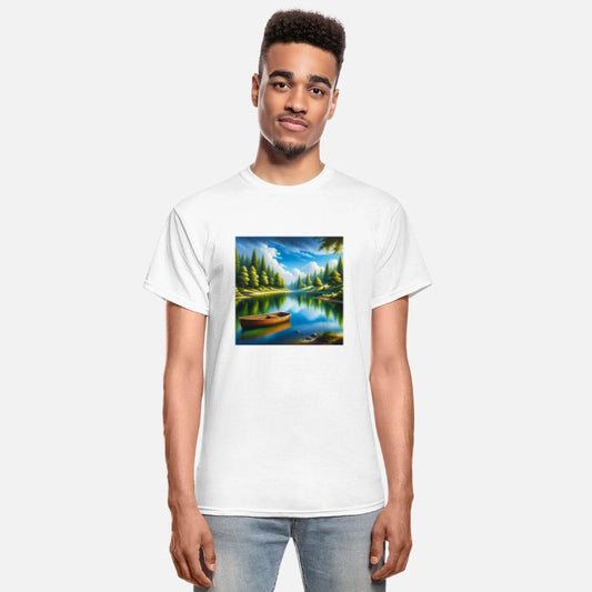 Tranquil Nature Embrace Serene Lake and Lush