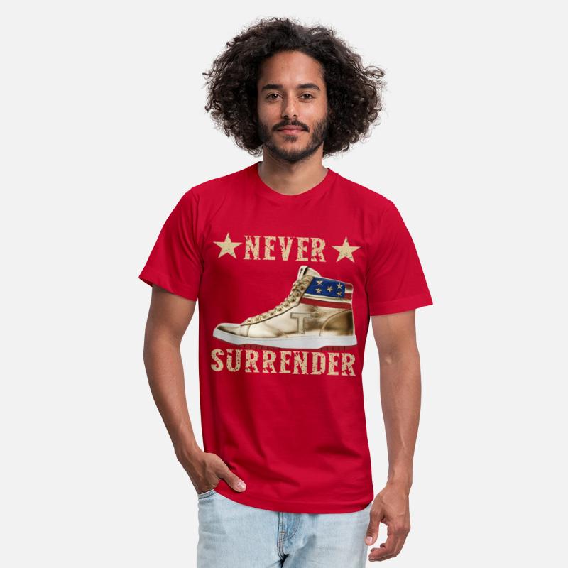 Trump Never Surrender Gold Sneakers