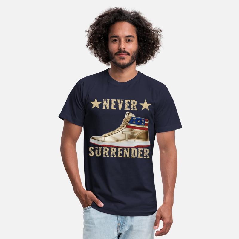 Trump Never Surrender Gold Sneakers