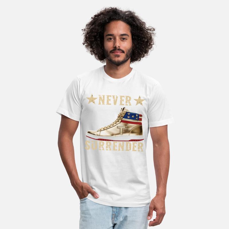 Trump Never Surrender Gold Sneakers