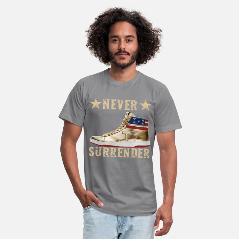 Trump Never Surrender Gold Sneakers