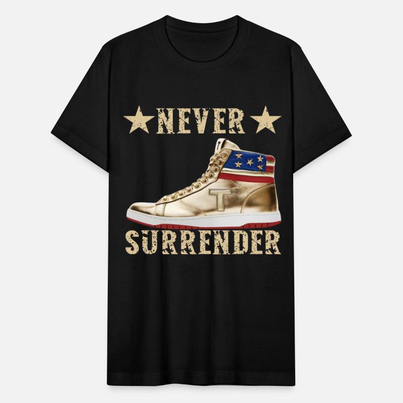 Trump Never Surrender Gold Sneakers