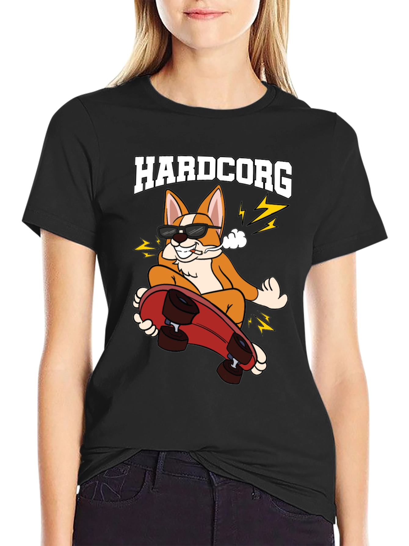 Hardcorg Skateboard T-Shirt - Black