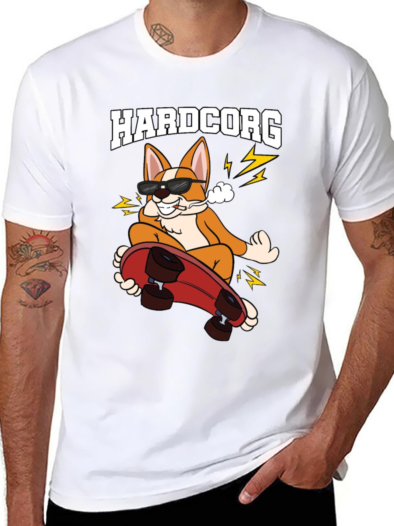 Hardcorg Skateboard T-Shirt - Black