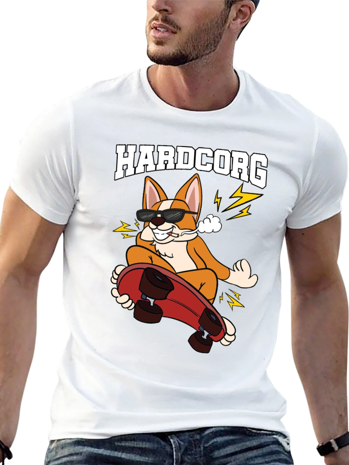 Hardcorg Skateboard T-Shirt - Black