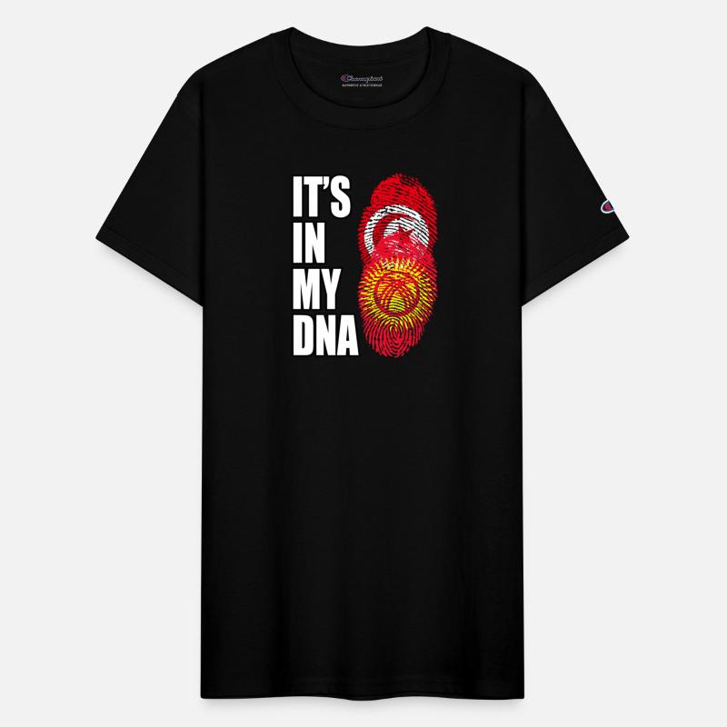 Tunisian And Kyrgyzstani Mix Heritage DNA Flag