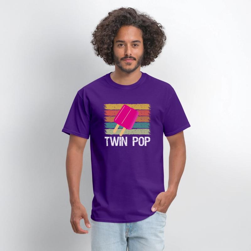 Twin Pop Shirt Gift for Grandpa Twins Dad TShirt F