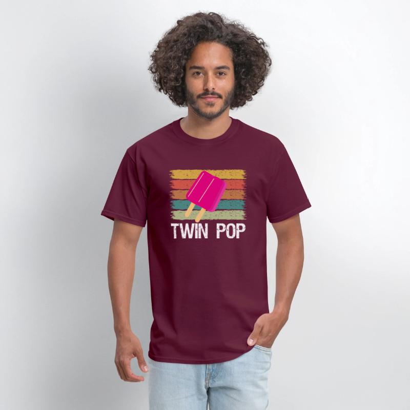 Twin Pop Shirt Gift for Grandpa Twins Dad TShirt F