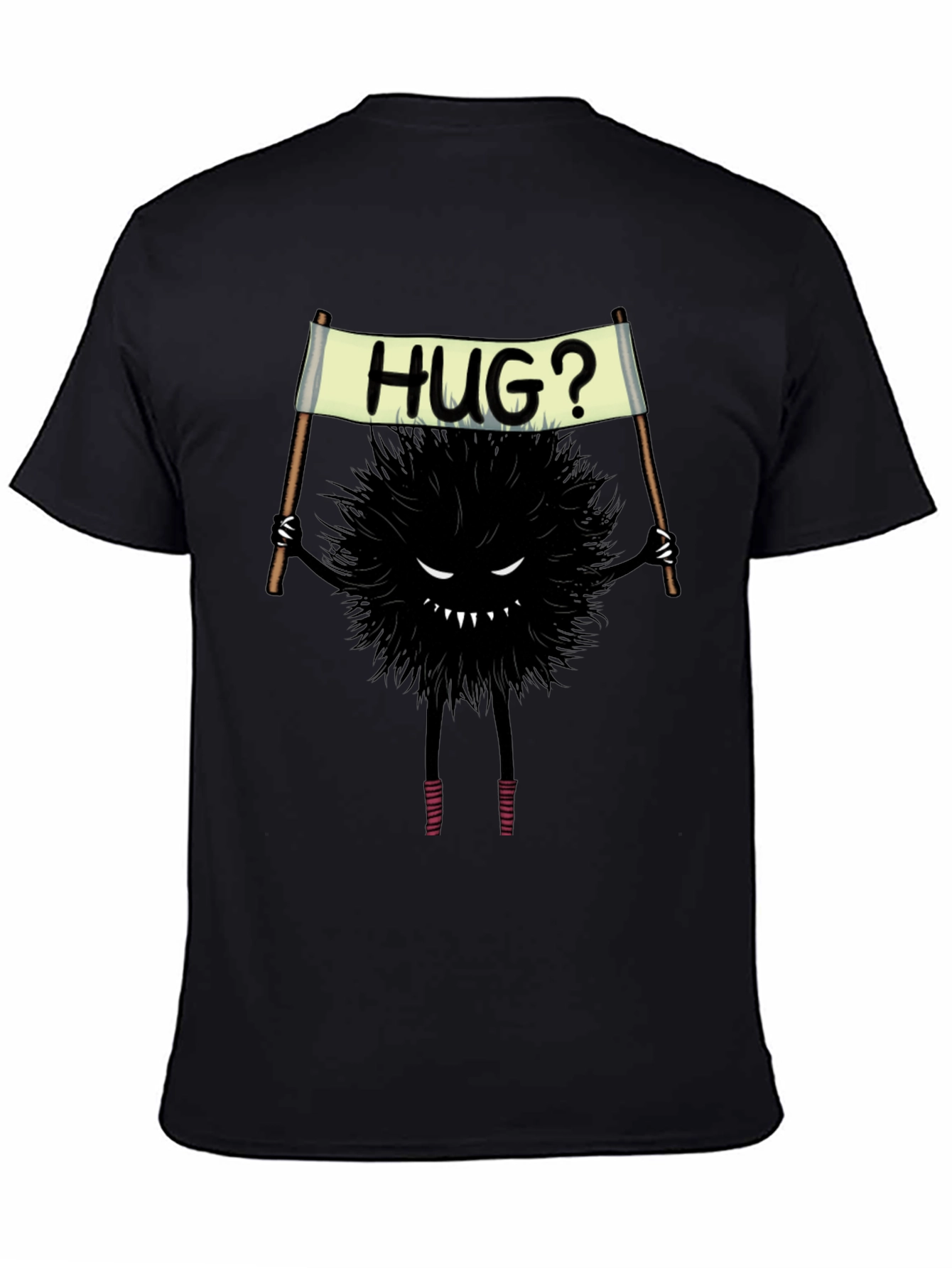 Humorous Hug? Monster Graphic Tee - Soft Cotton