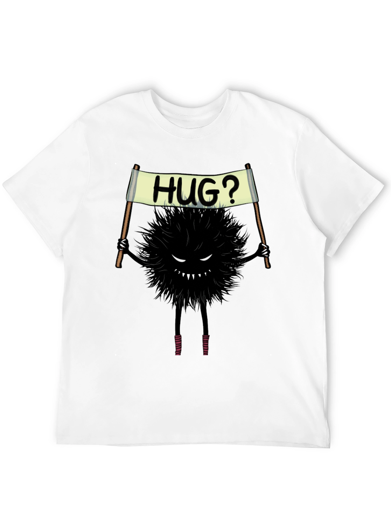 Humorous Hug? Monster Graphic Tee - Soft Cotton
