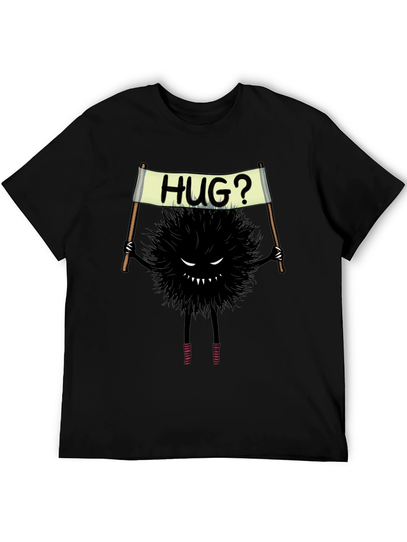 Humorous Hug? Monster Graphic Tee - Soft Cotton