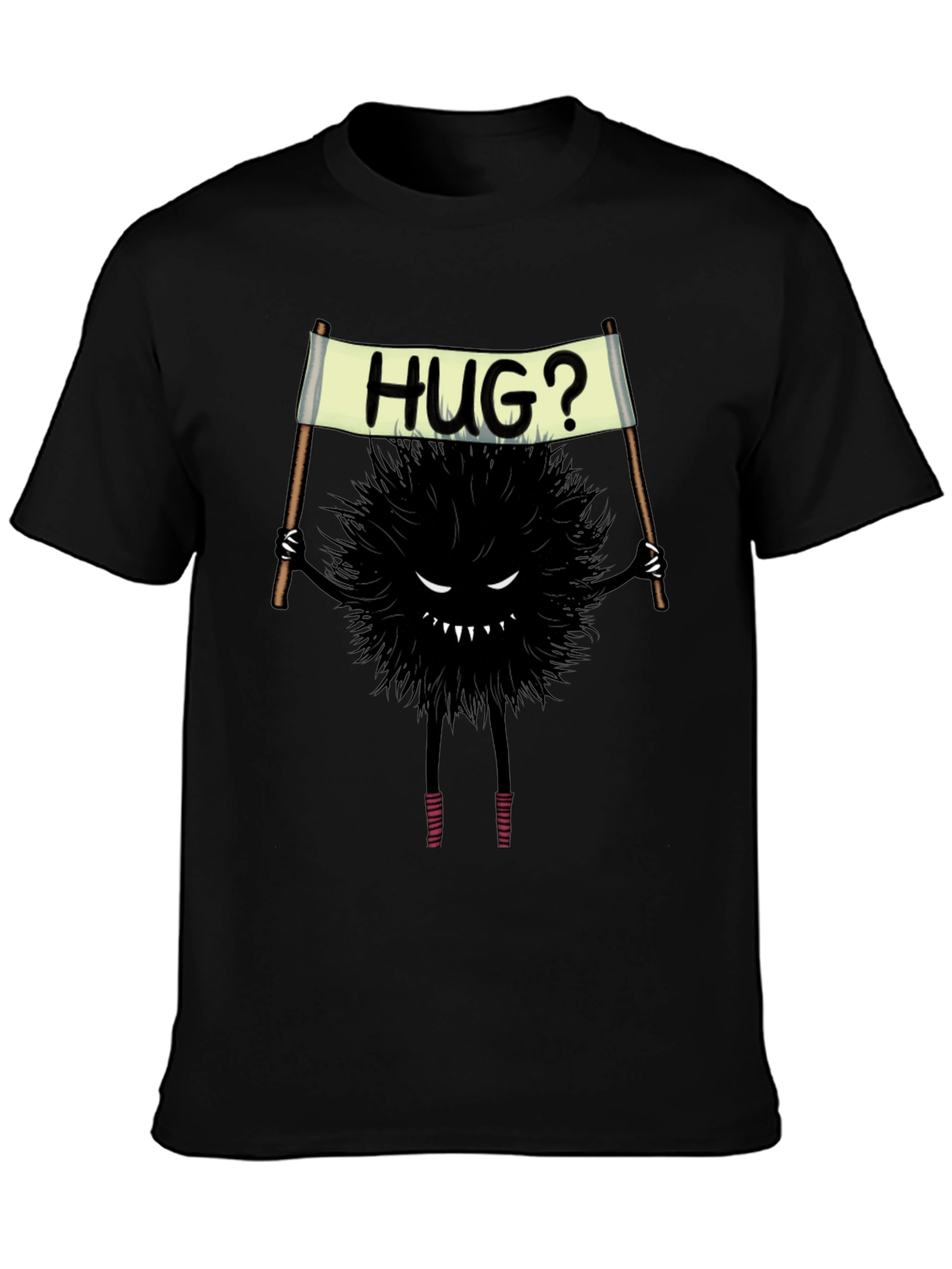 Humorous Hug? Monster Graphic Tee - Soft Cotton