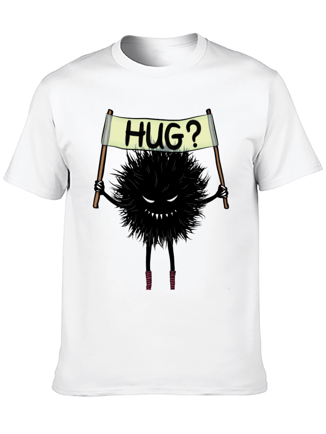 Humorous Hug? Monster Graphic Tee - Soft Cotton