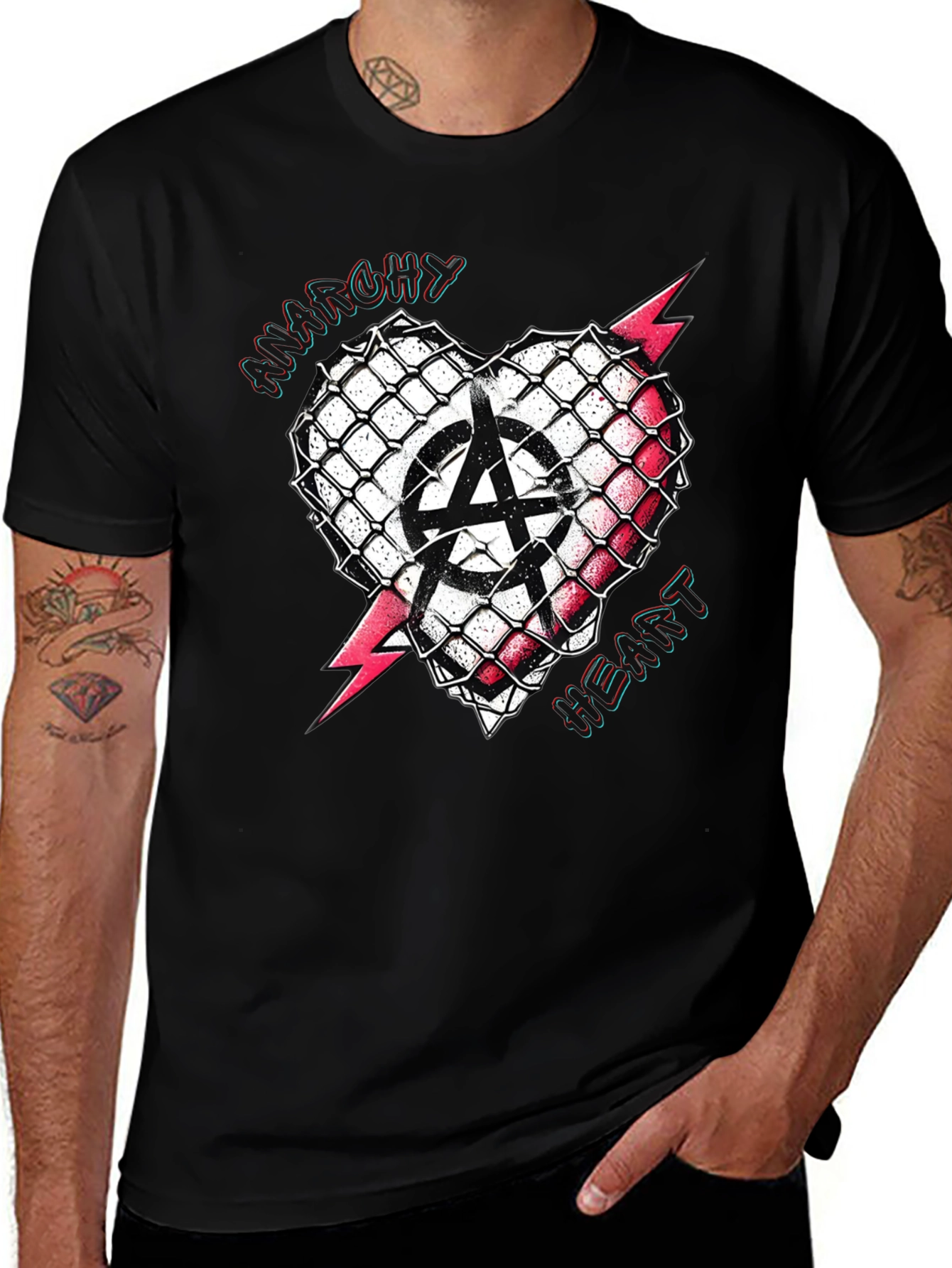 Anarchy Heart T-Shirt - Punk Rock Style