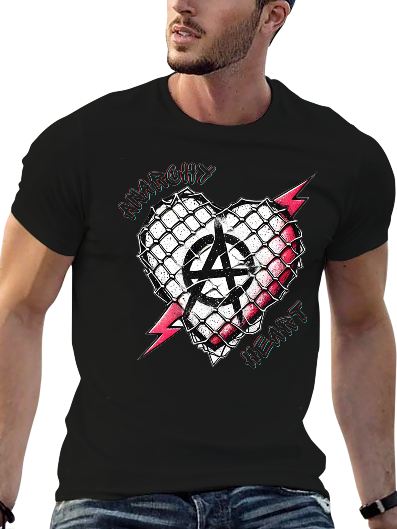 Anarchy Heart T-Shirt - Punk Rock Style