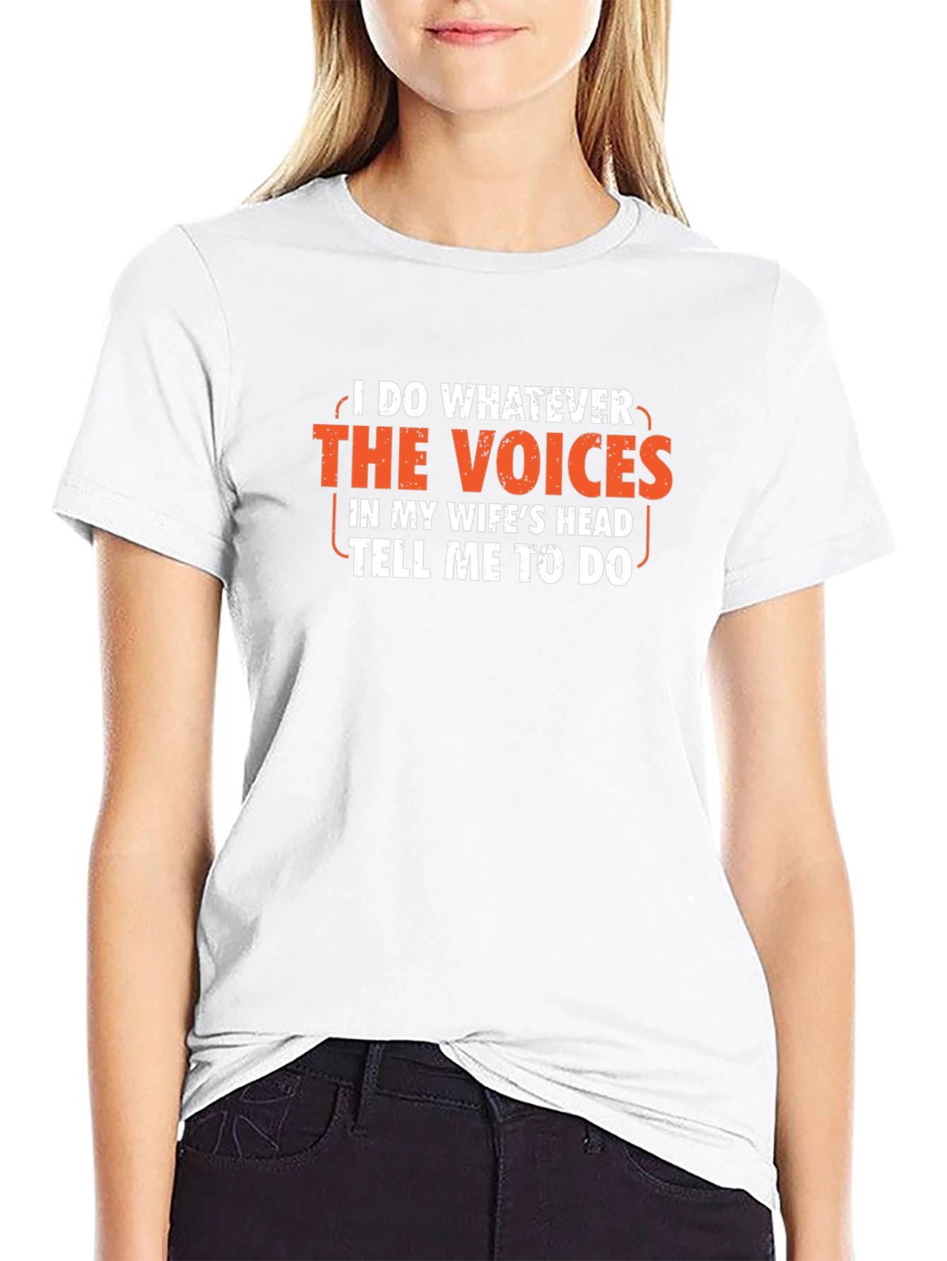 Humorous Wifes Voices Graphic T-Shirt