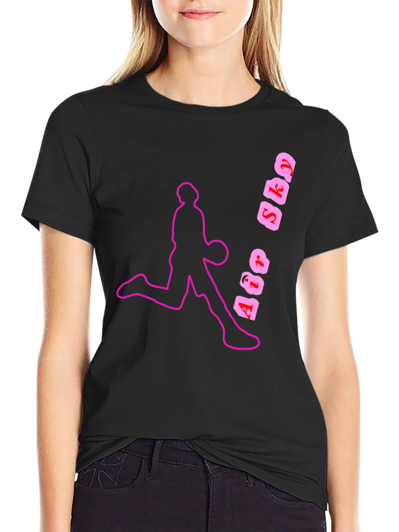 Air Sky Basketball Graphic Tee - Black