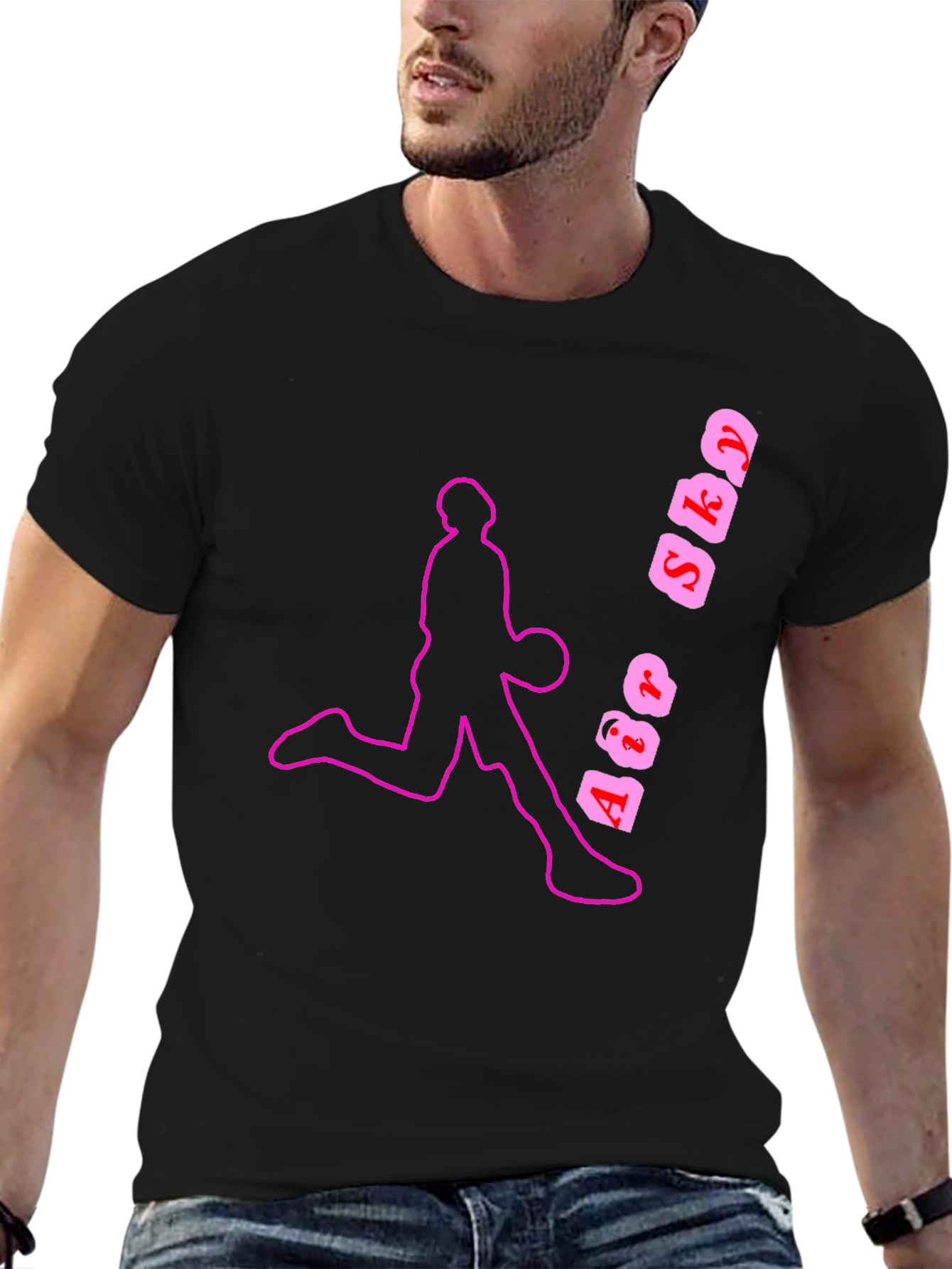 Air Sky Basketball Graphic Tee - Black