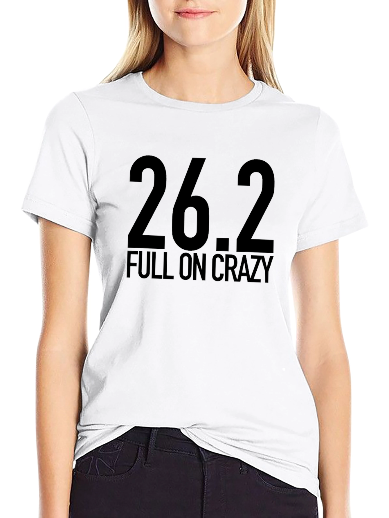 26.2 Full On Crazy Black Graphic Tee