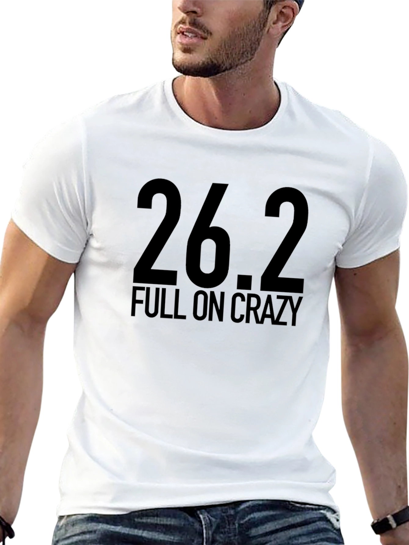 26.2 Full On Crazy Black Graphic Tee