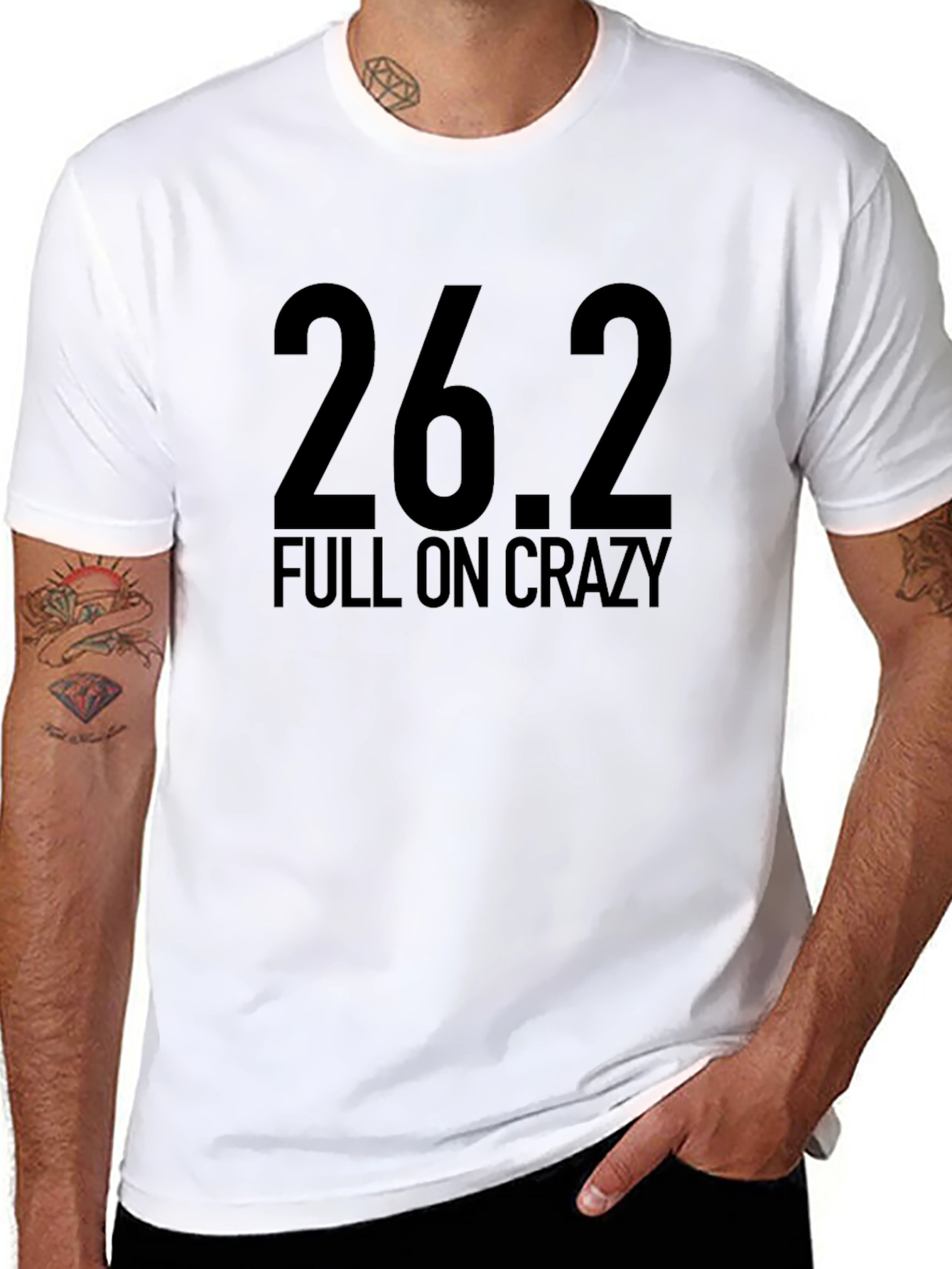 26.2 Full On Crazy Black Graphic Tee