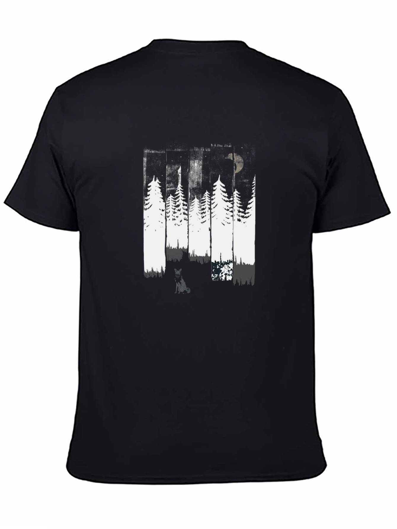 Abstract Forest Graphic Tee - Black