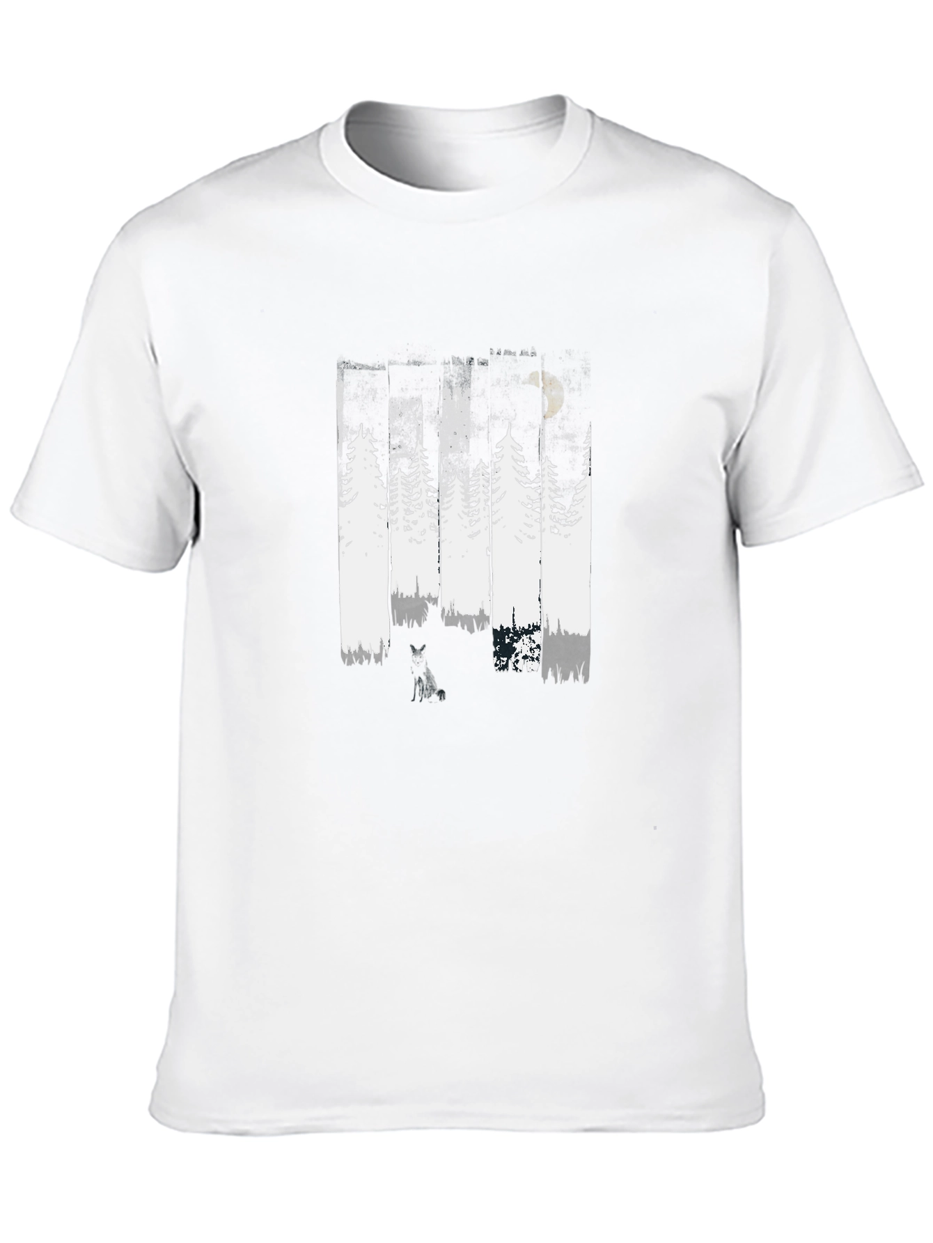Abstract Forest Graphic Tee - Black