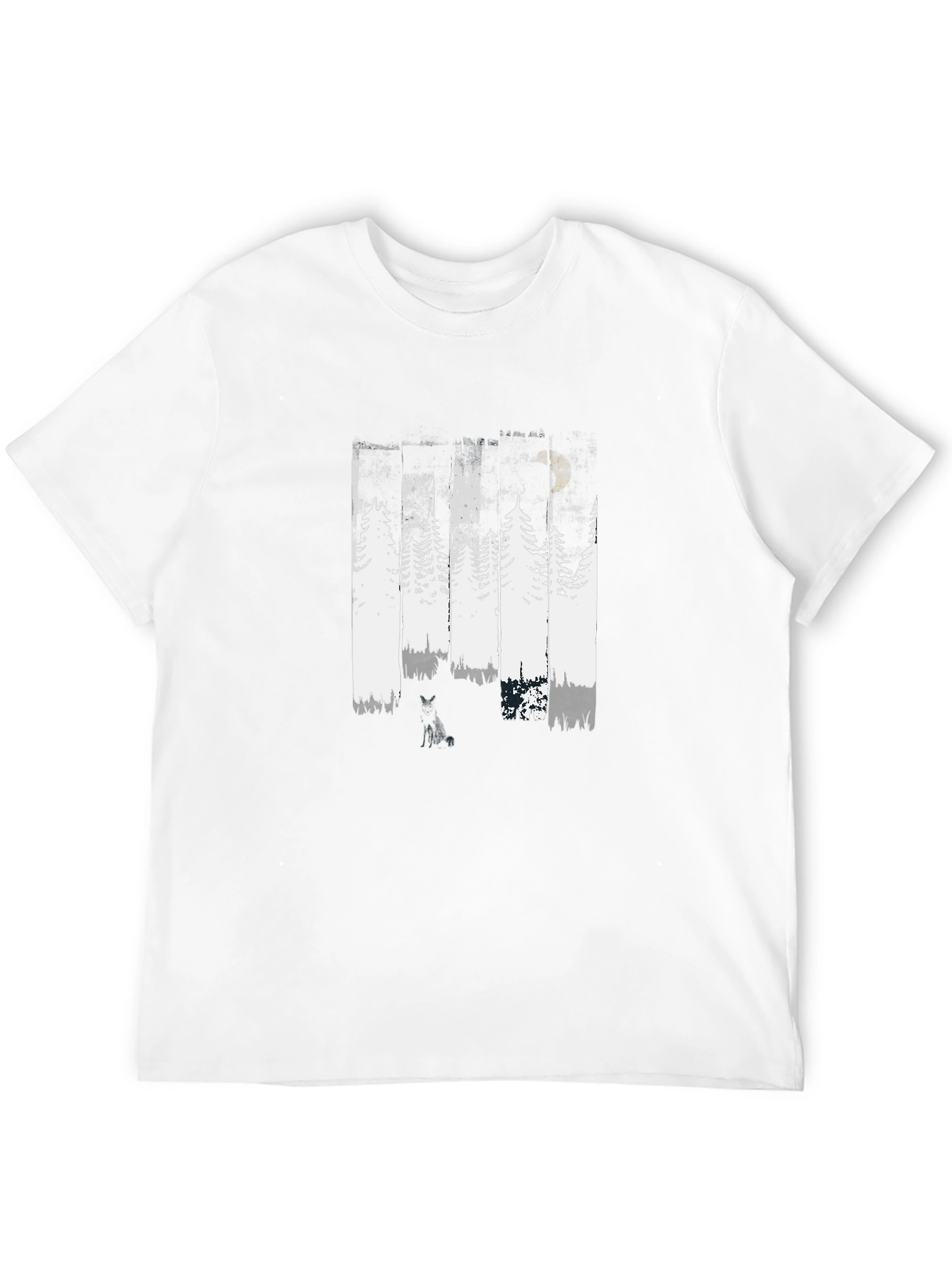 Abstract Forest Graphic Tee - Black