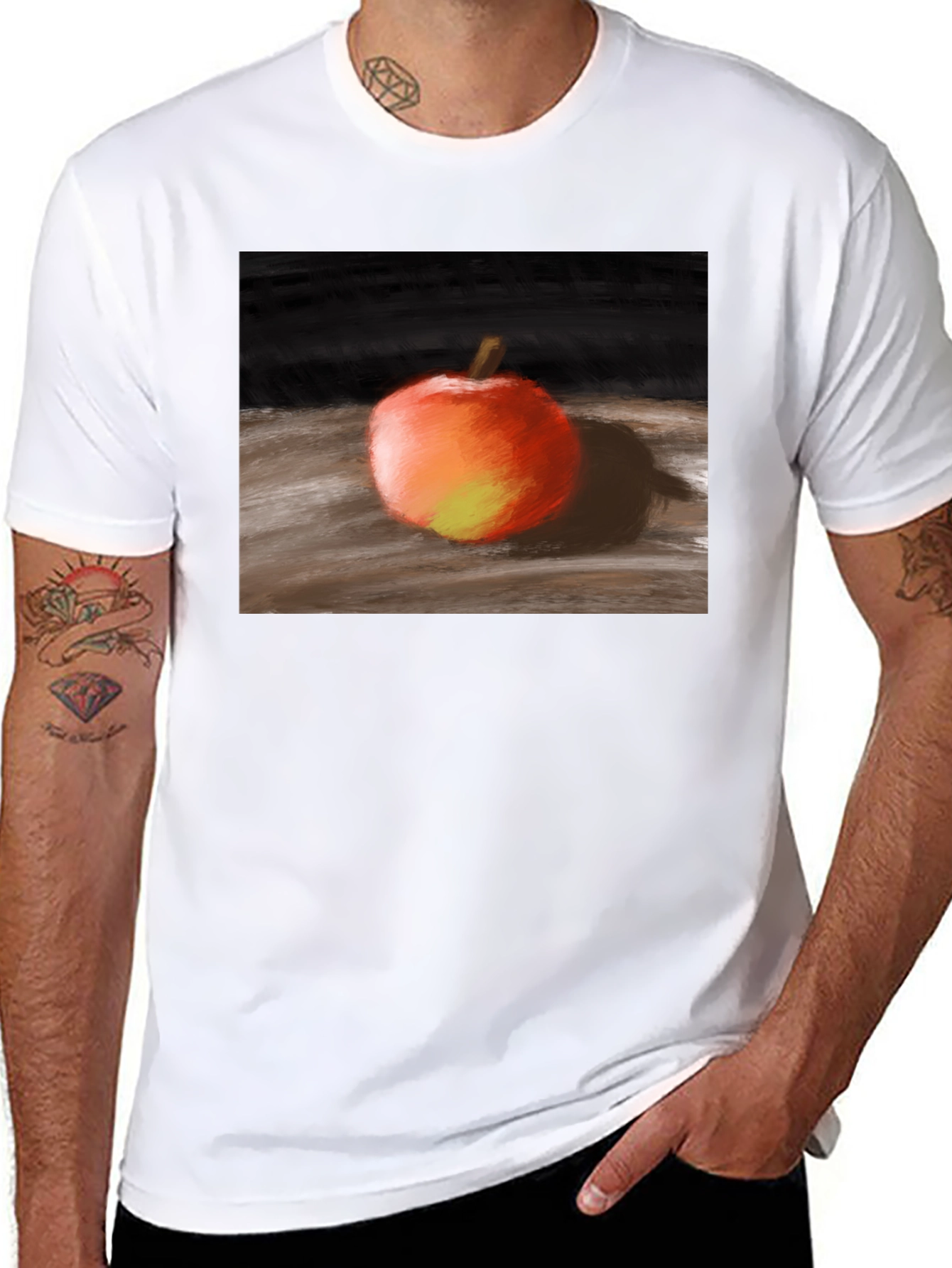 Apple Still Life Graphic Tee - Classic Style