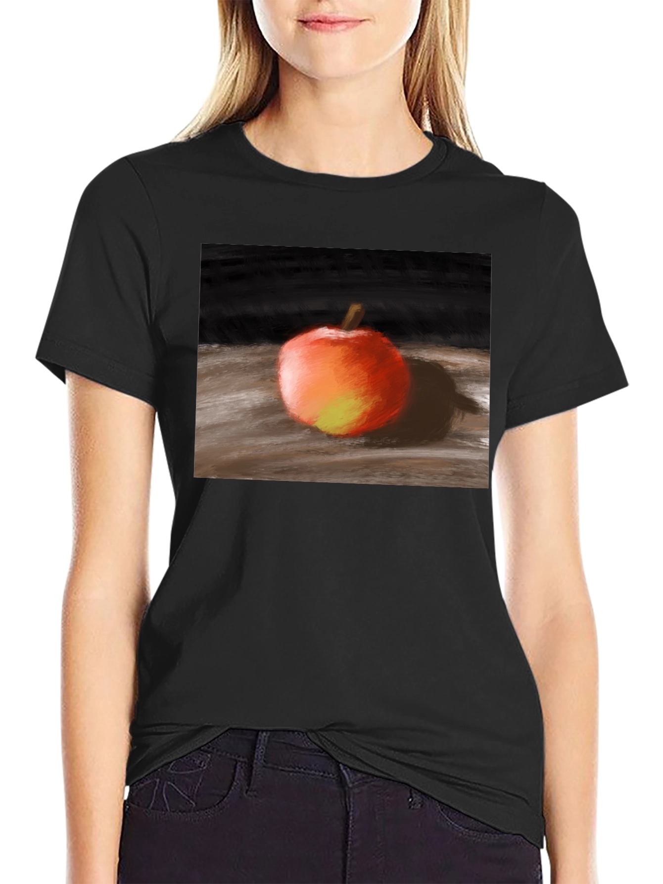 Apple Still Life Graphic Tee - Classic Style