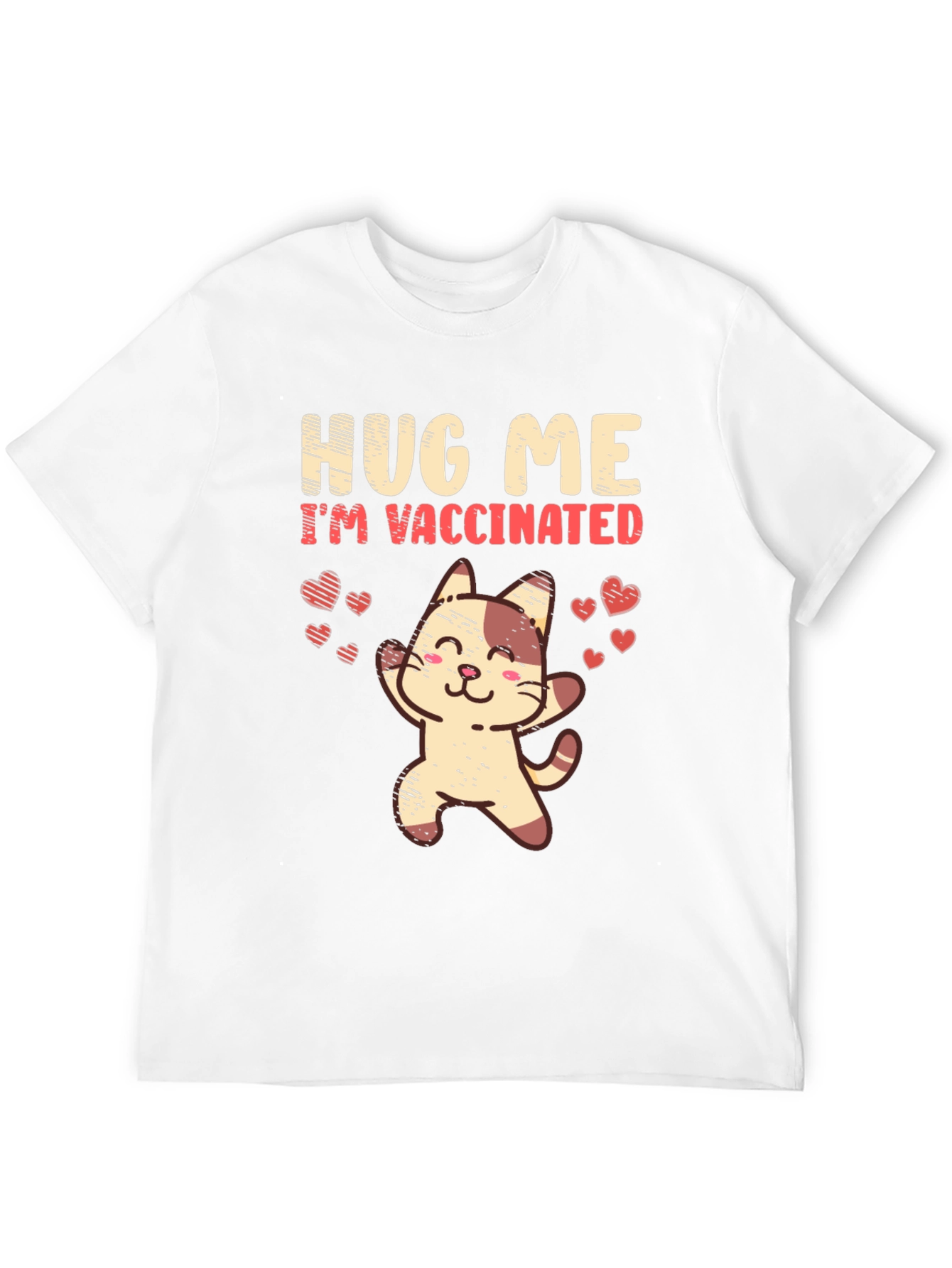 Hug Me Im Vaccinated Cat T-Shirt