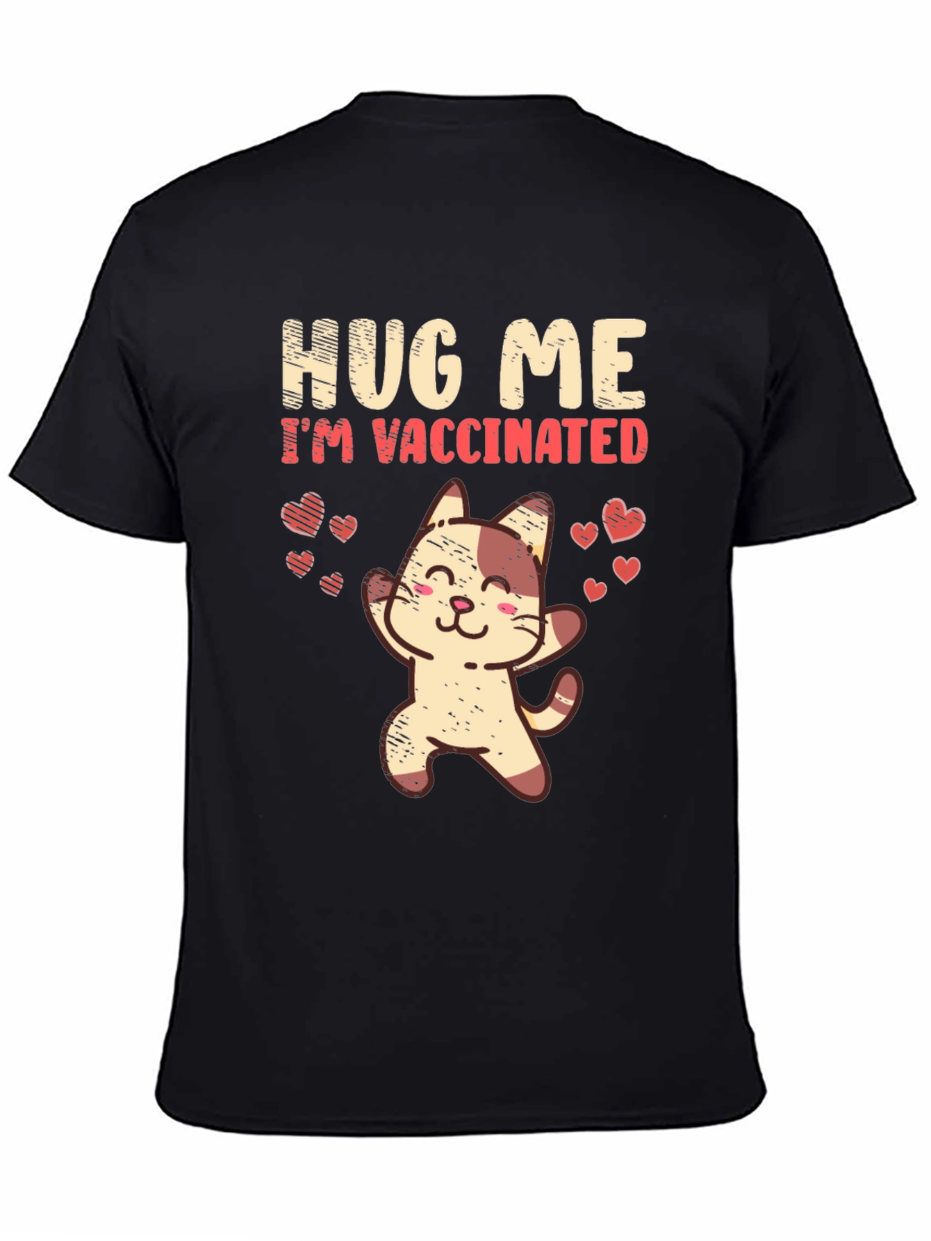 Hug Me Im Vaccinated Cat T-Shirt
