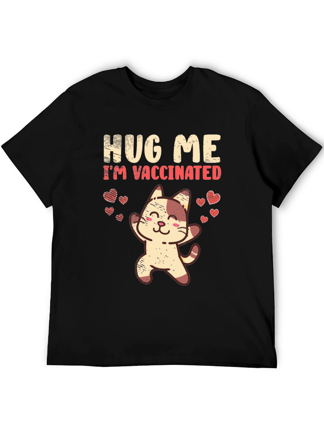Hug Me Im Vaccinated Cat T-Shirt