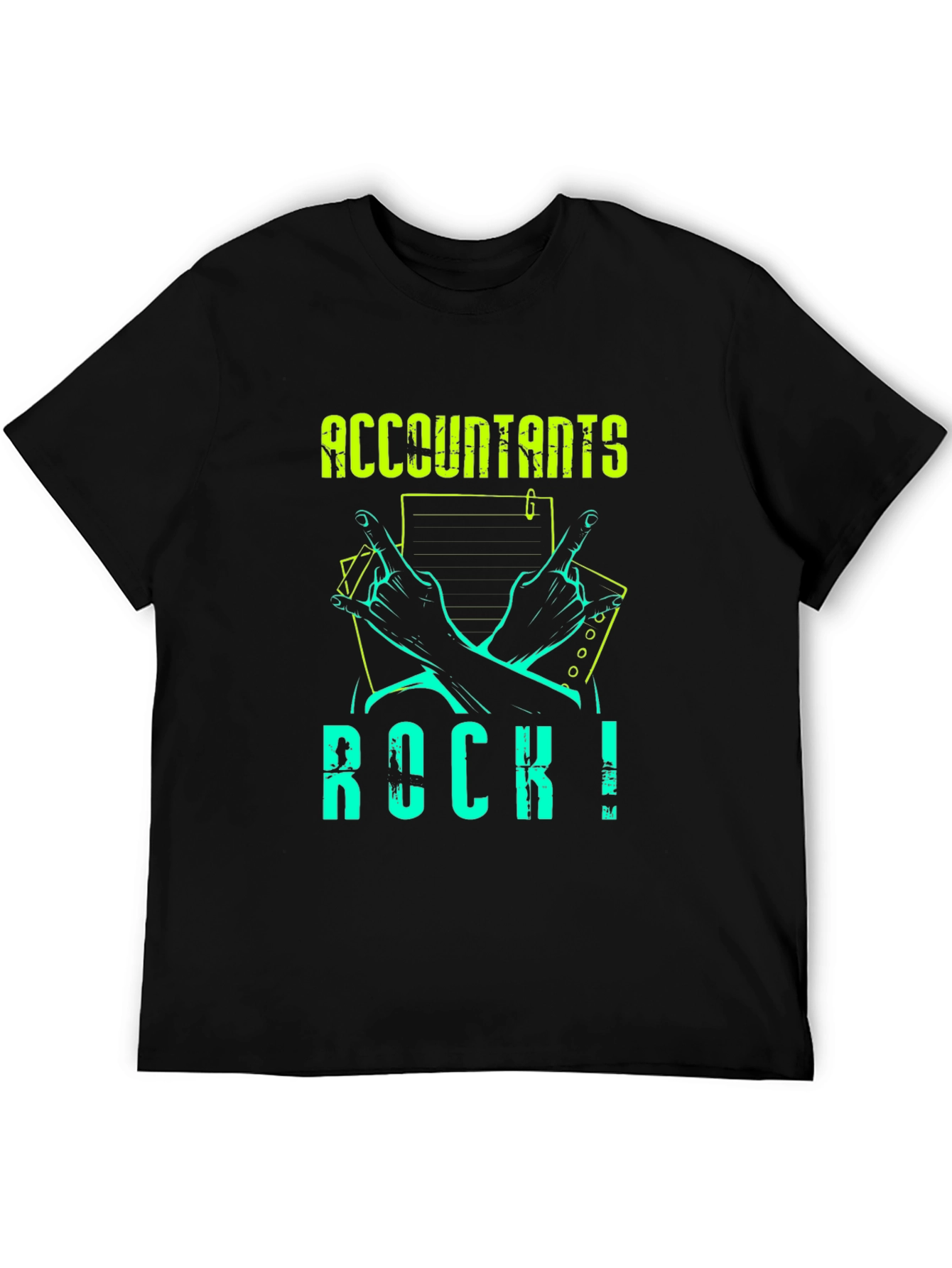 Accountants Rock! Graphic Tee - Black