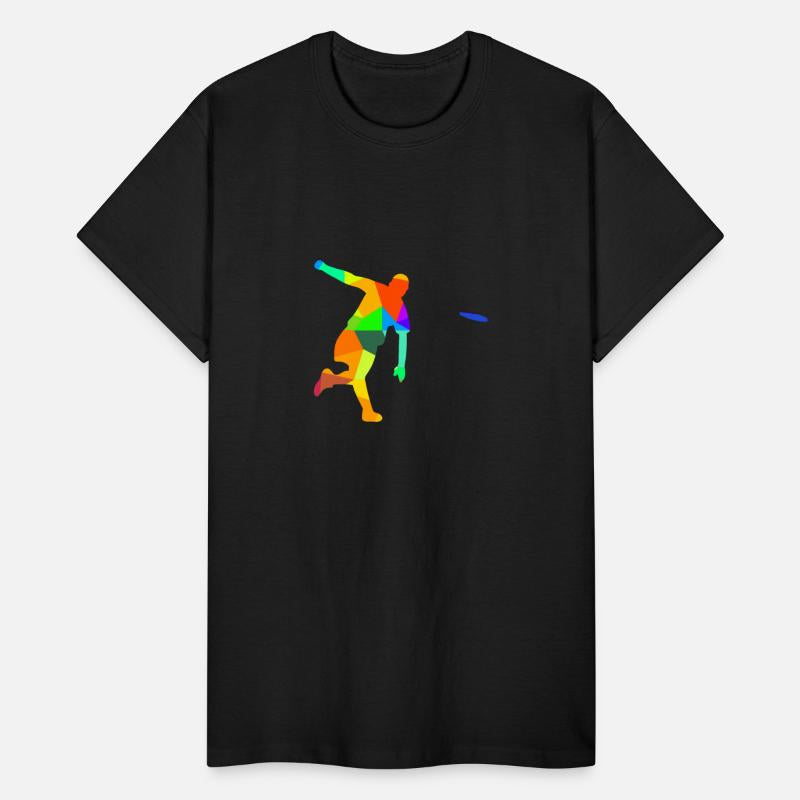 Ultimate Frisbee Rainbow Colors Polygon Sport