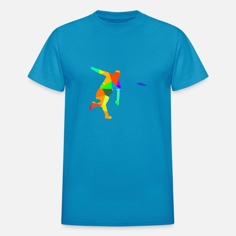 Ultimate Frisbee Rainbow Colors Polygon Sport