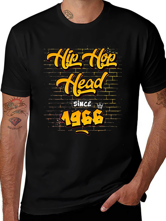 Hip Hop Head Since 1966 Black T-Shirt