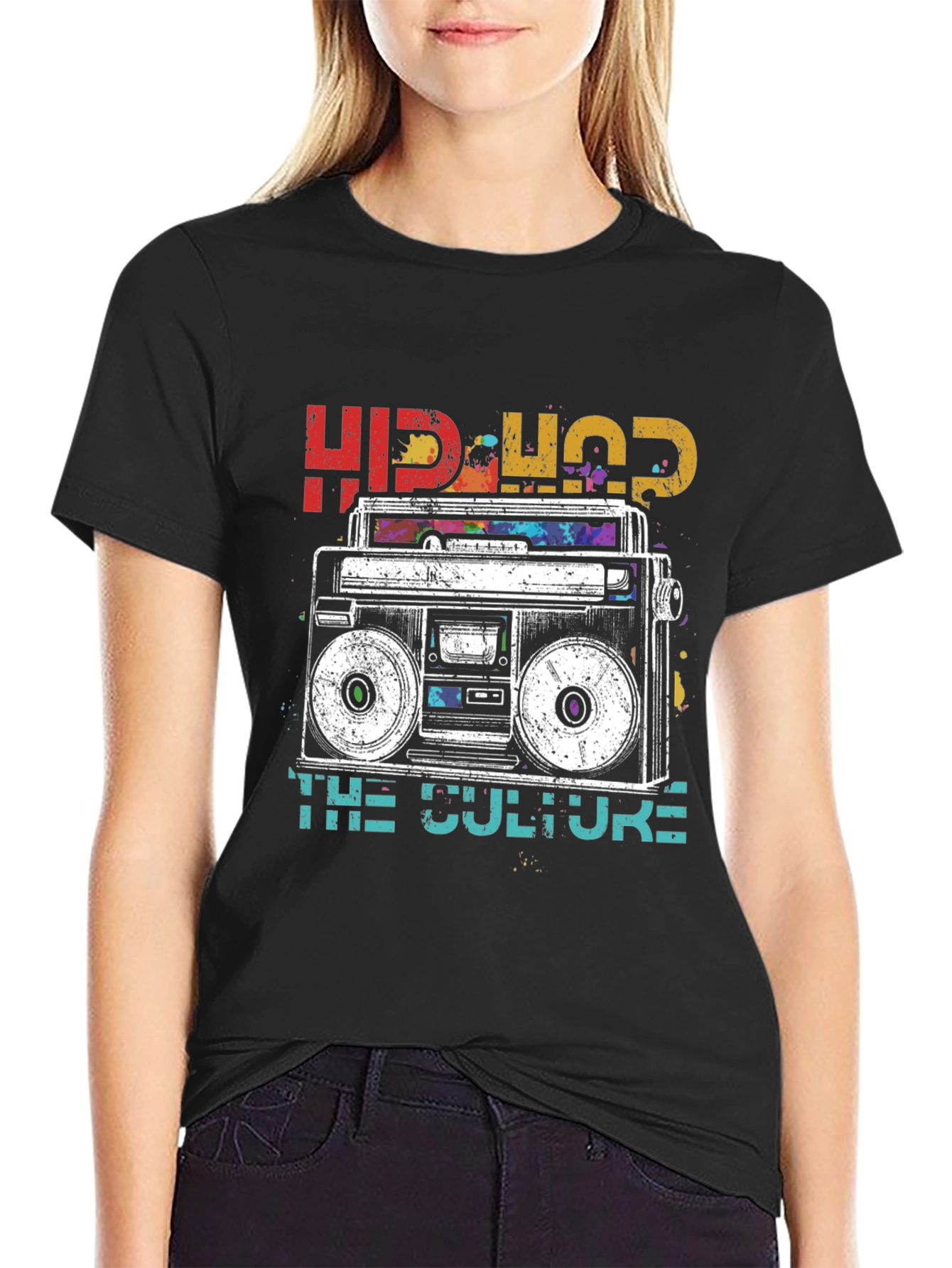 Hip-Hop Boombox Graphic T-Shirt