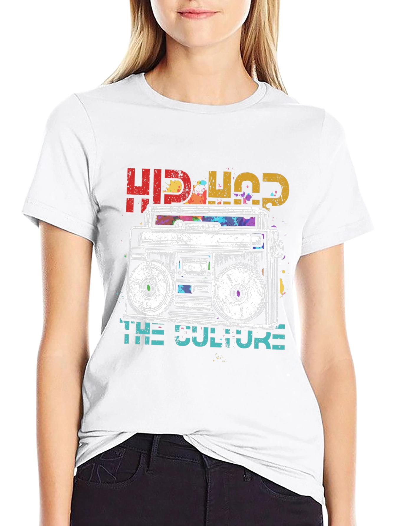 Hip-Hop Boombox Graphic T-Shirt