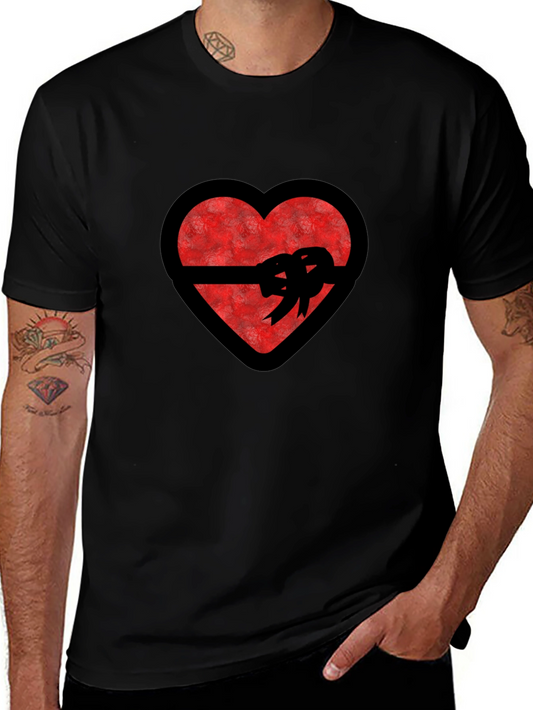 Heart with Ribbon Graphic T-Shirt